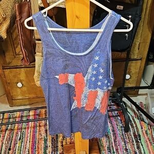 Blue American Flag Tank Top
